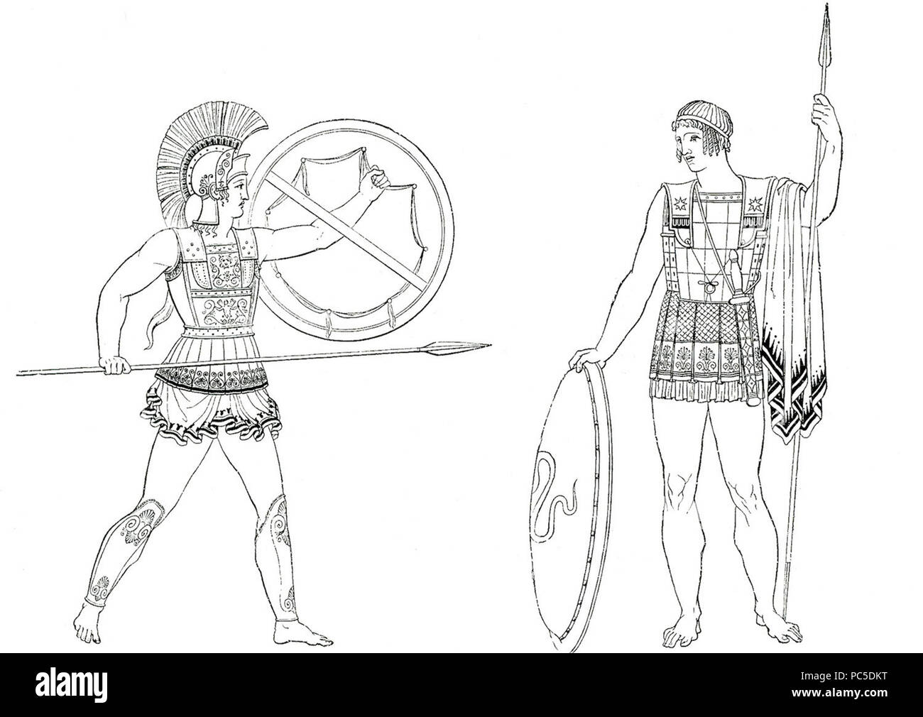 Έλληνες 665 οπλίτες - Falke Jacob von - 1887 Banque D'Images