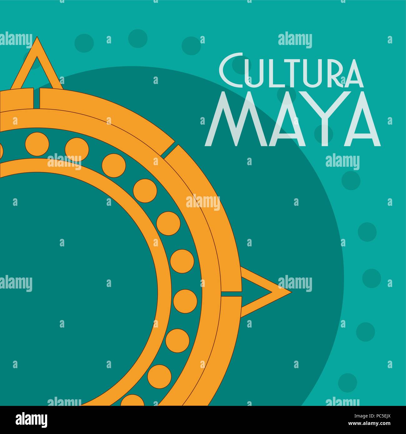 Carte postale Cultura Maya Illustration de Vecteur