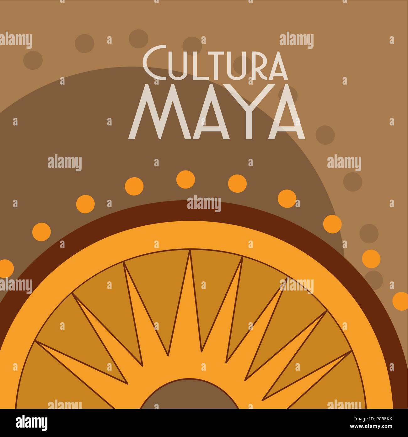 Carte postale Cultura Maya Illustration de Vecteur