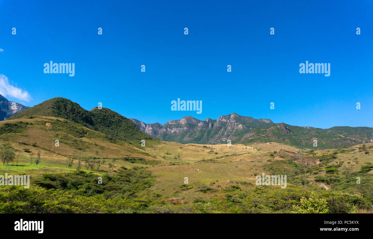 Andes paysages du nord du Pérou Banque D'Images