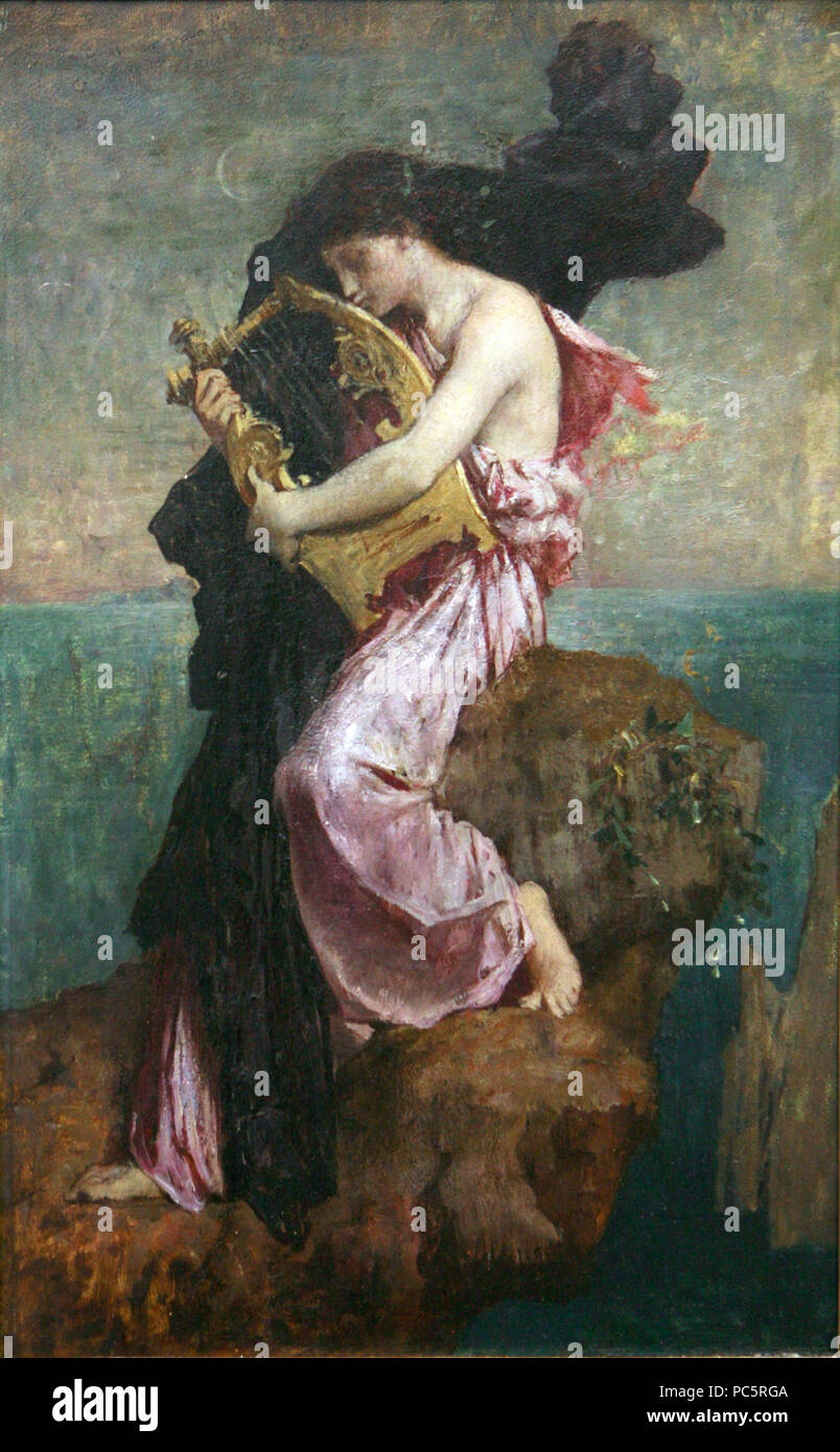 536 Sahpo embrassant sa lyre-Jules Elie Delaunay mg 8275 Banque D'Images