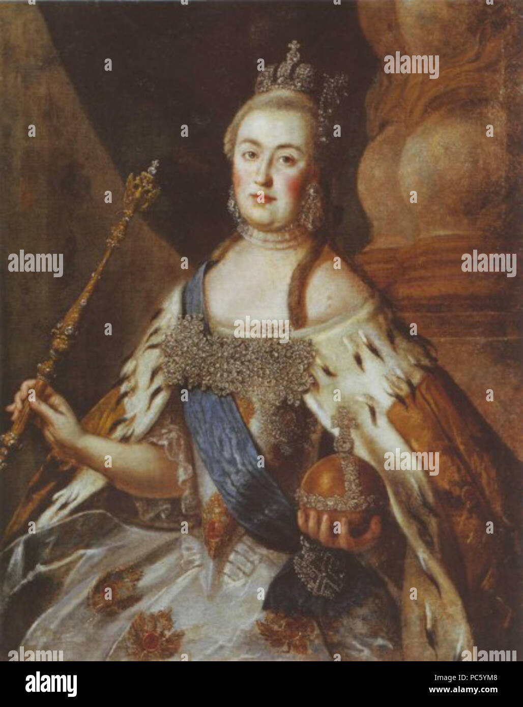 18 Catherine II par Alexeï Antropov (1766, Volgograd) Banque D'Images