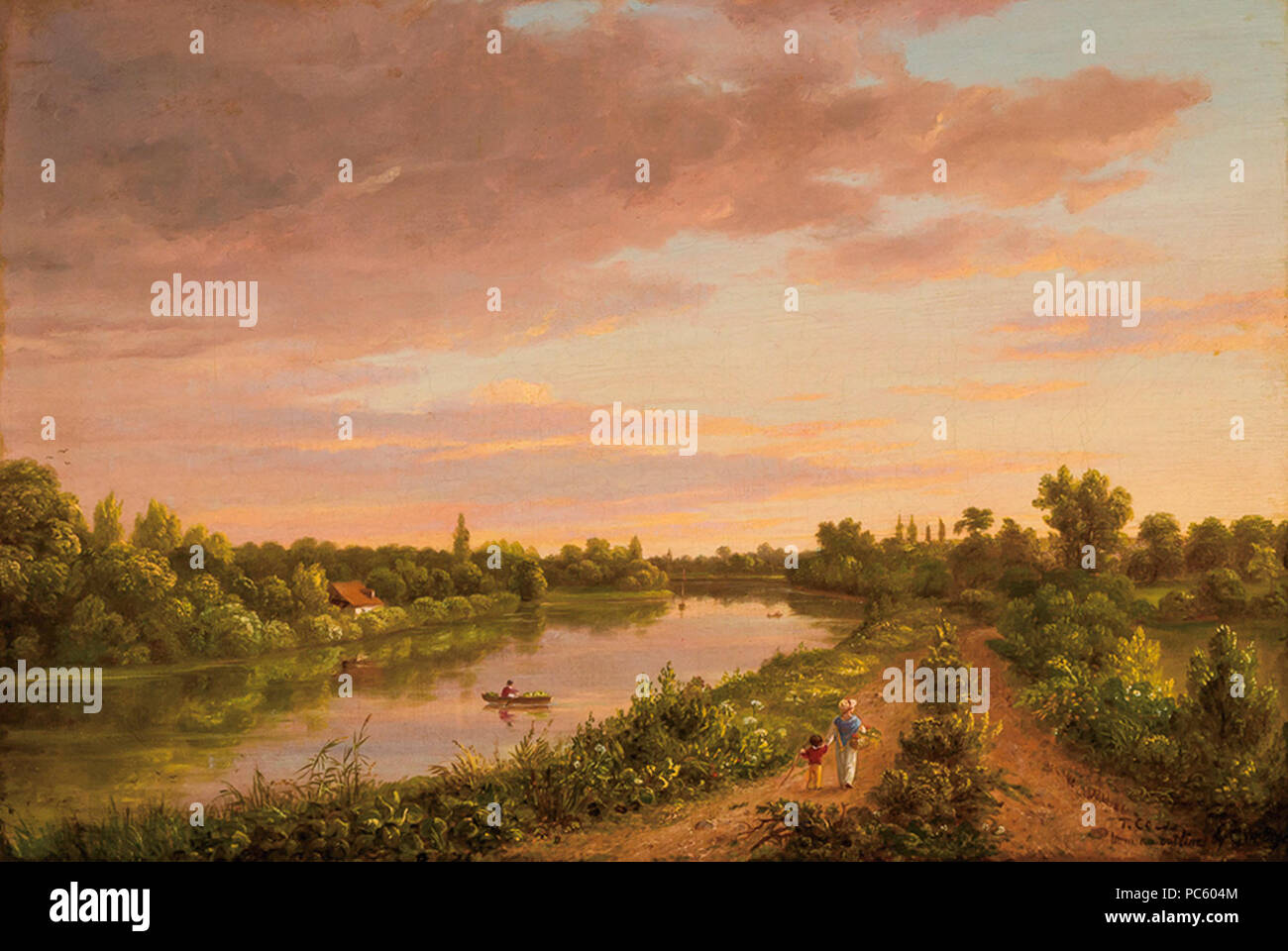 '20 Vue sur la Tamise" par Thomas Cole Banque D'Images