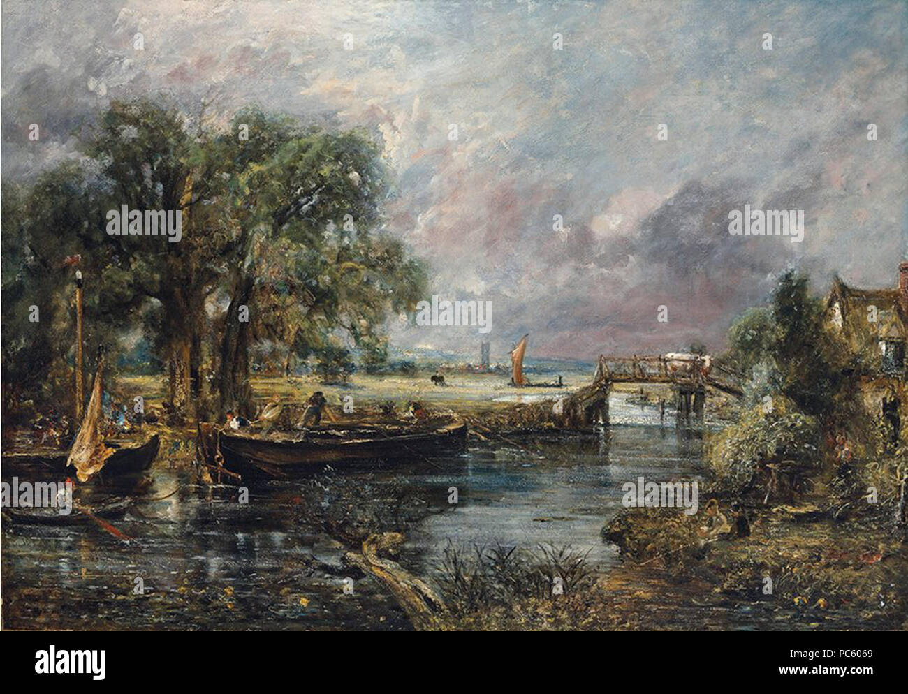 20 Avis sur la rivière Stour près de Dedham par John Constable Banque D'Images
