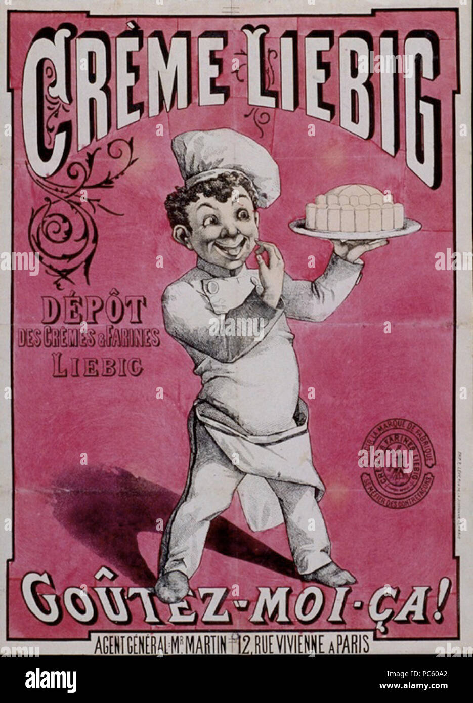 21 Crème Liebig poster Dam dit Damour Banque D'Images