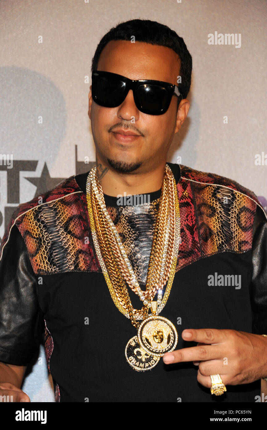 ***PHOTO*** French Montana victime de l'Invasion de domicile à Calabasas Accueil LOS ANGELES, CA - 30 juin : le français au Montana BET Awards 2013 dans Nokia Theatre L.A. Vivre le 30 juin 2013 à Los Angeles, Californie. Credit : MediaPunch Inc. Banque D'Images