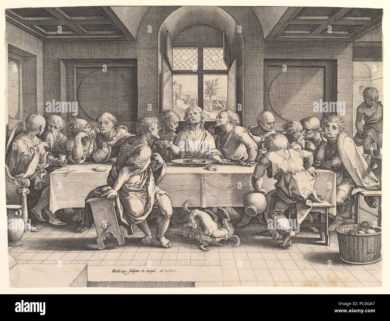 42 Hendrick Goltzius - Last Supper Banque D'Images