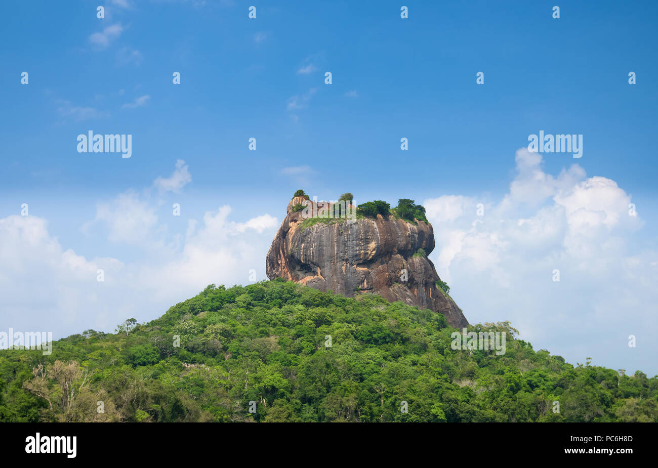 Le rocher du Lion de Sigiriya, forteresse Sri Lanka Banque D'Images