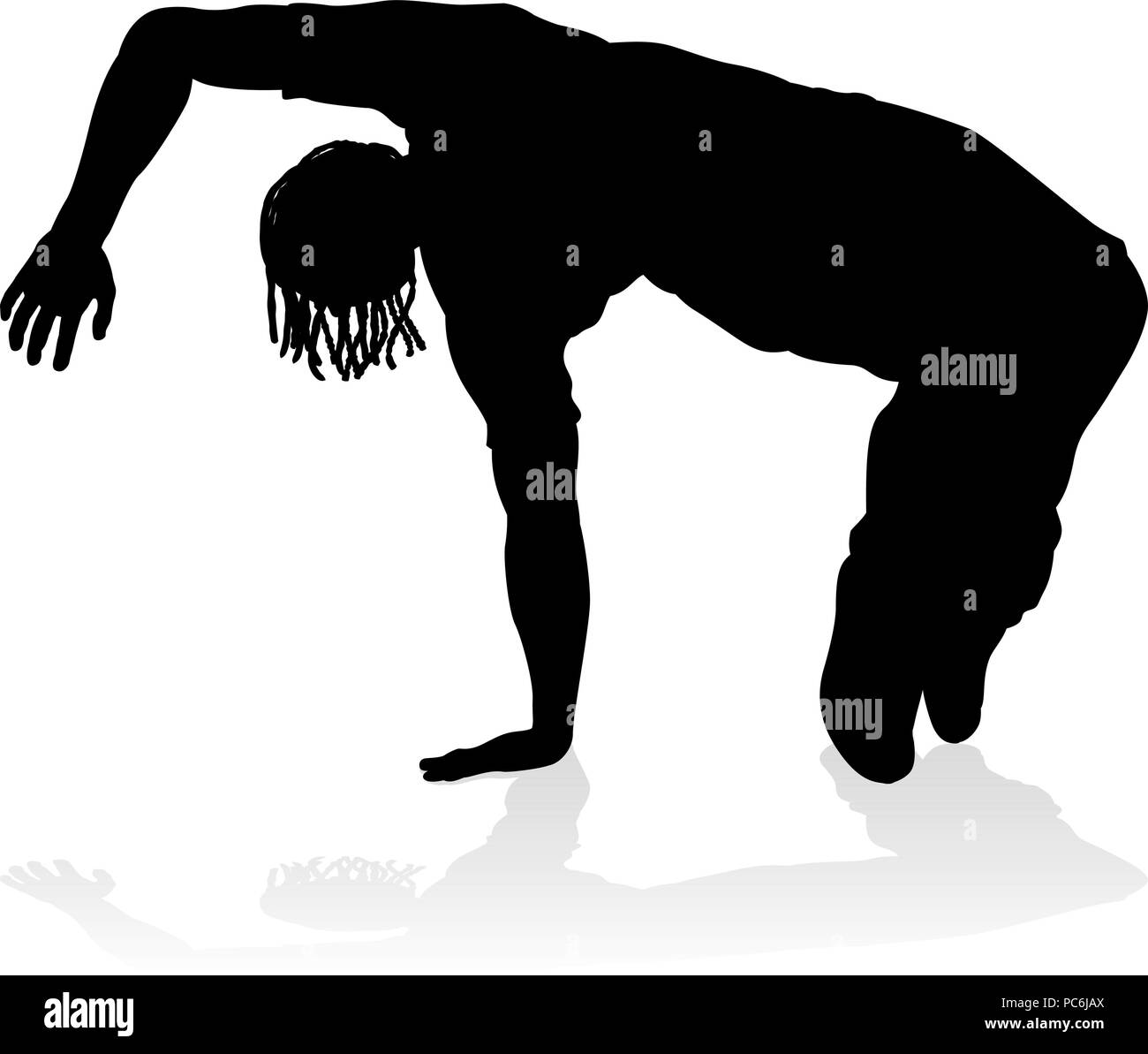 Street Dance Dancer Silhouette Illustration de Vecteur