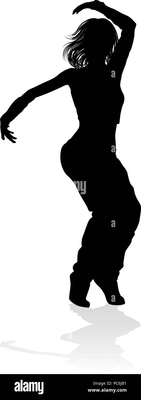 Street Dance Dancer Silhouette Illustration de Vecteur