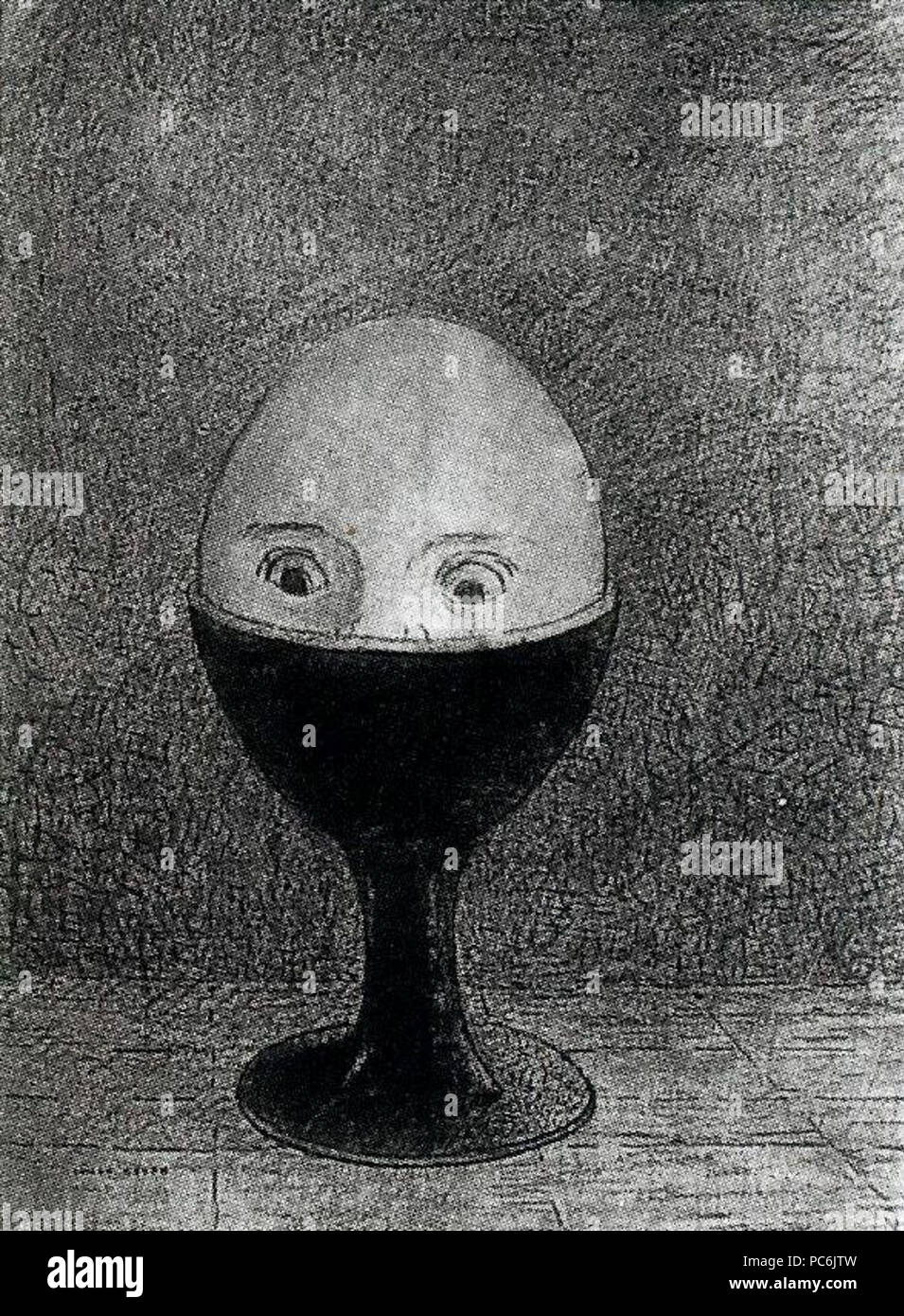 67 Odilon Redon - L'oeuf 02 Banque D'Images