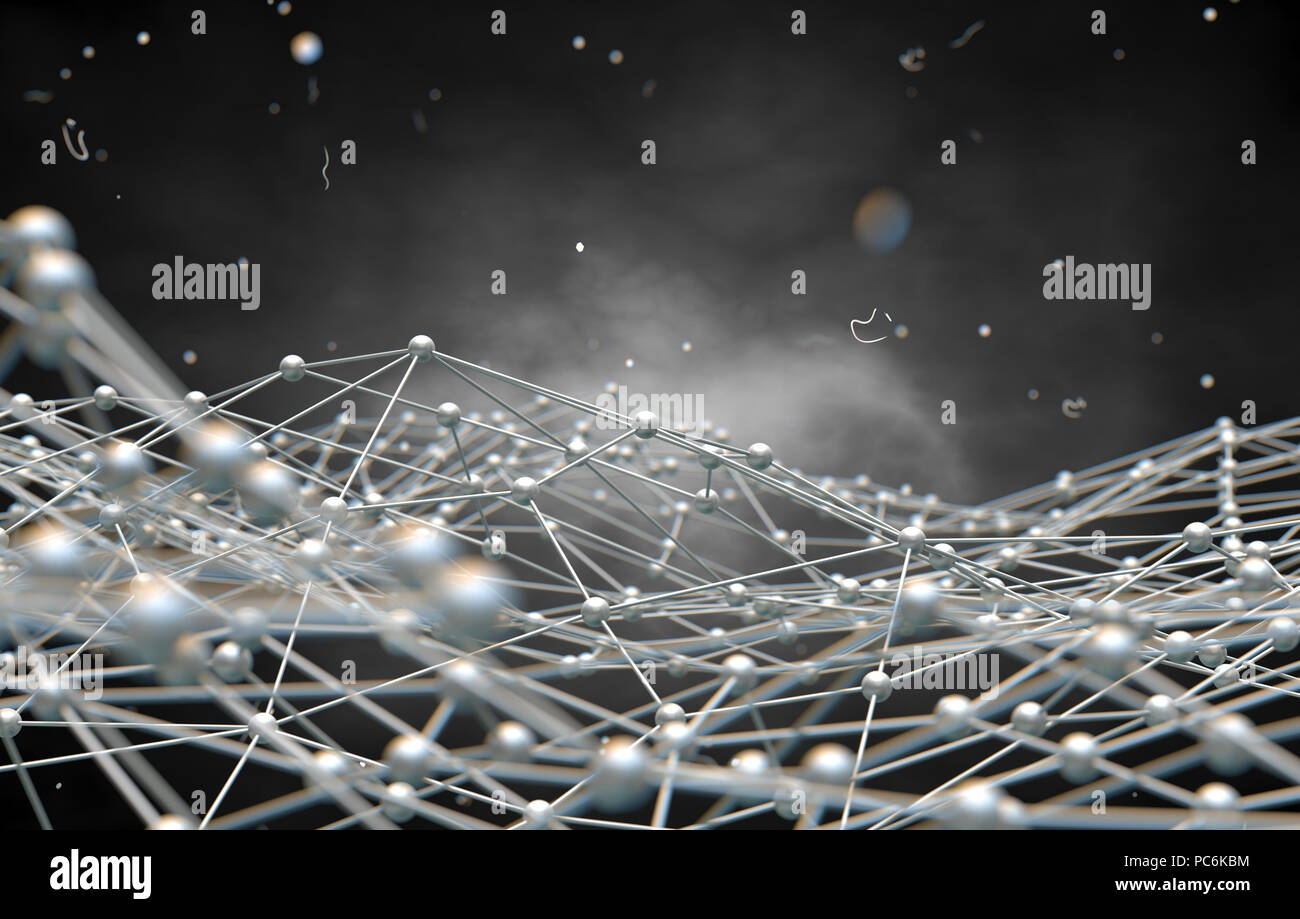 La technologie et concept numérique 3d illustration.Internet et la science moderne Banque D'Images