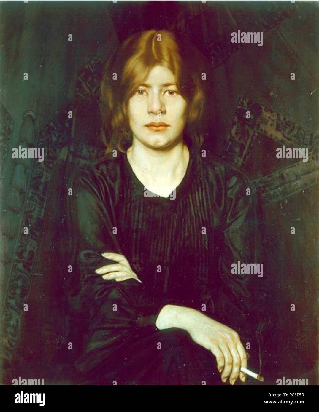 95 Zwintscher-Cigarette Banque D'Images