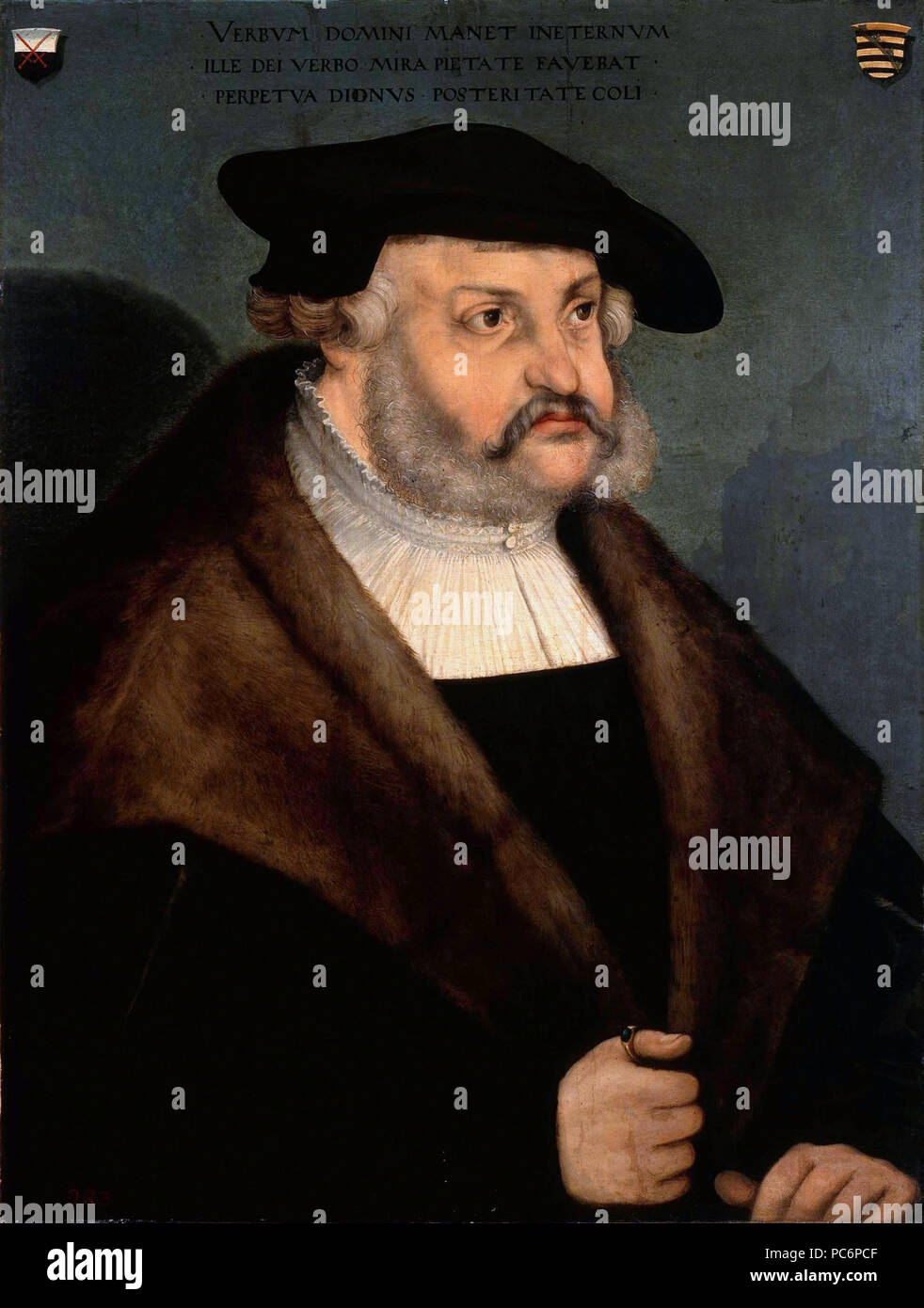 58 Lucas Cranach el Viejo - Retrato de Federico de Sajonia Banque D'Images