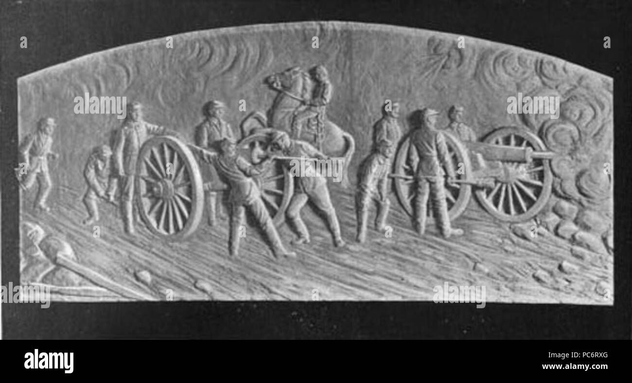 67 bas-relief du Monument Gettysburg 1910 PA Banque D'Images