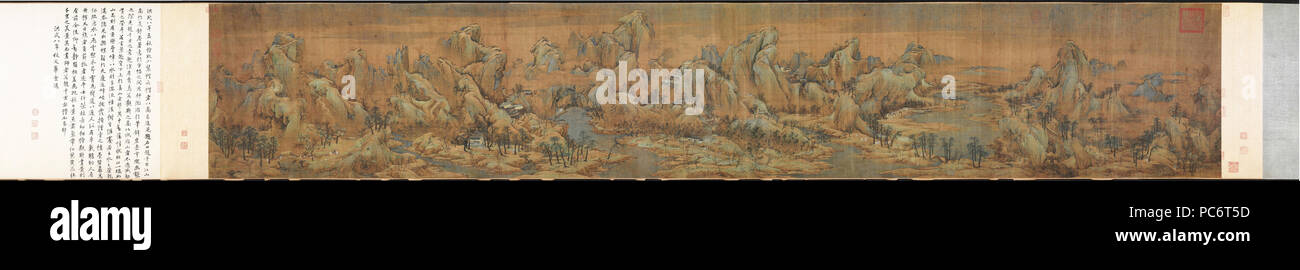 661 Zhao Boju, couleurs d'automne sur les rivières et les montagnes, 12 siècle, musée du palais, Pékin Banque D'Images