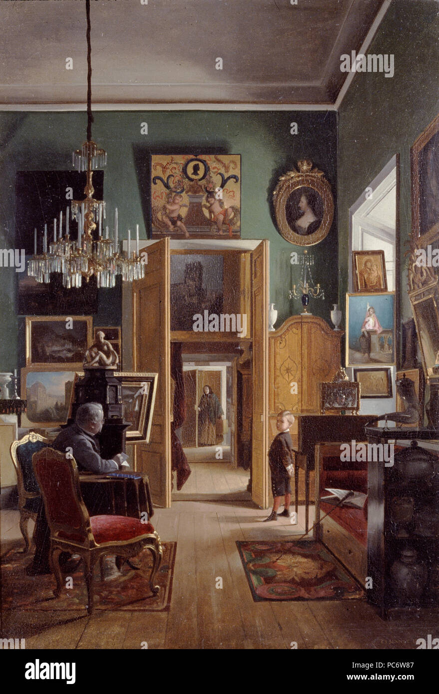 46 Intérieur de la maison du peintre à Stockholm (Carl Stefan Bennett) - Nationalmuseum - 18335 Banque D'Images