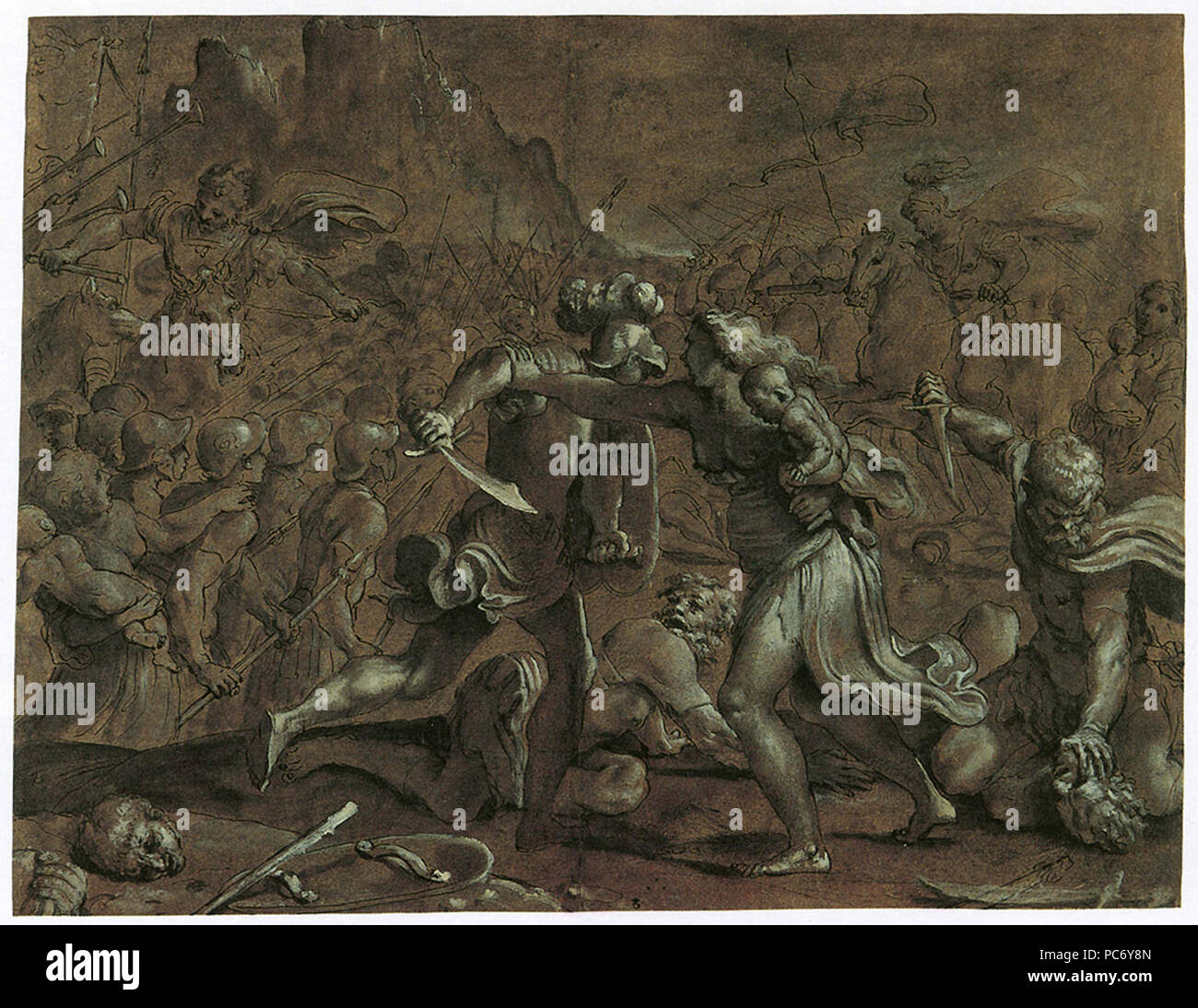 12 Bataille des Romains et Sabins Banque D'Images