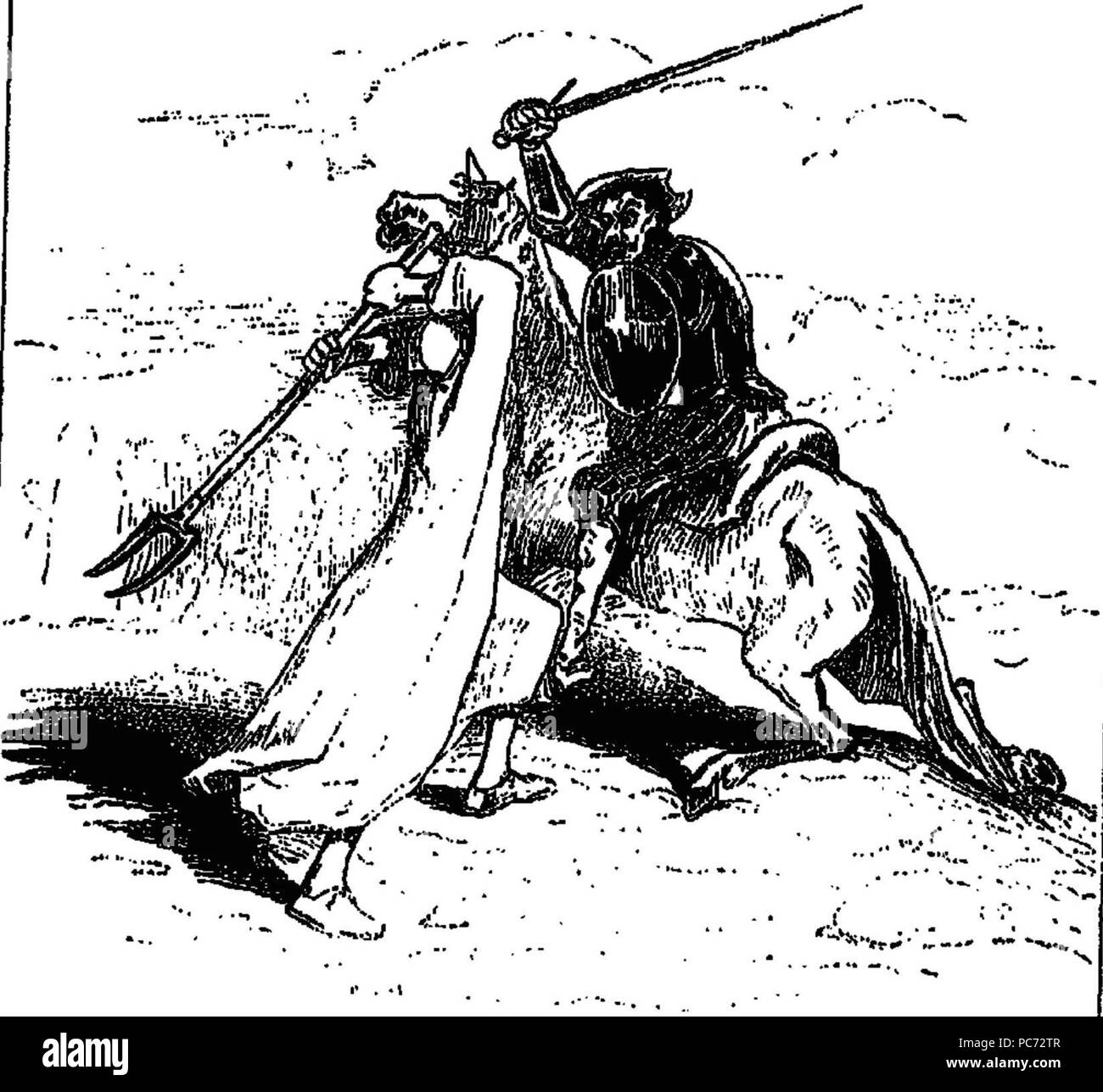 59 L'ingénieux hidalgo Don Quichotte de la Manche tome 1 L'illustration p. 733 Banque D'Images