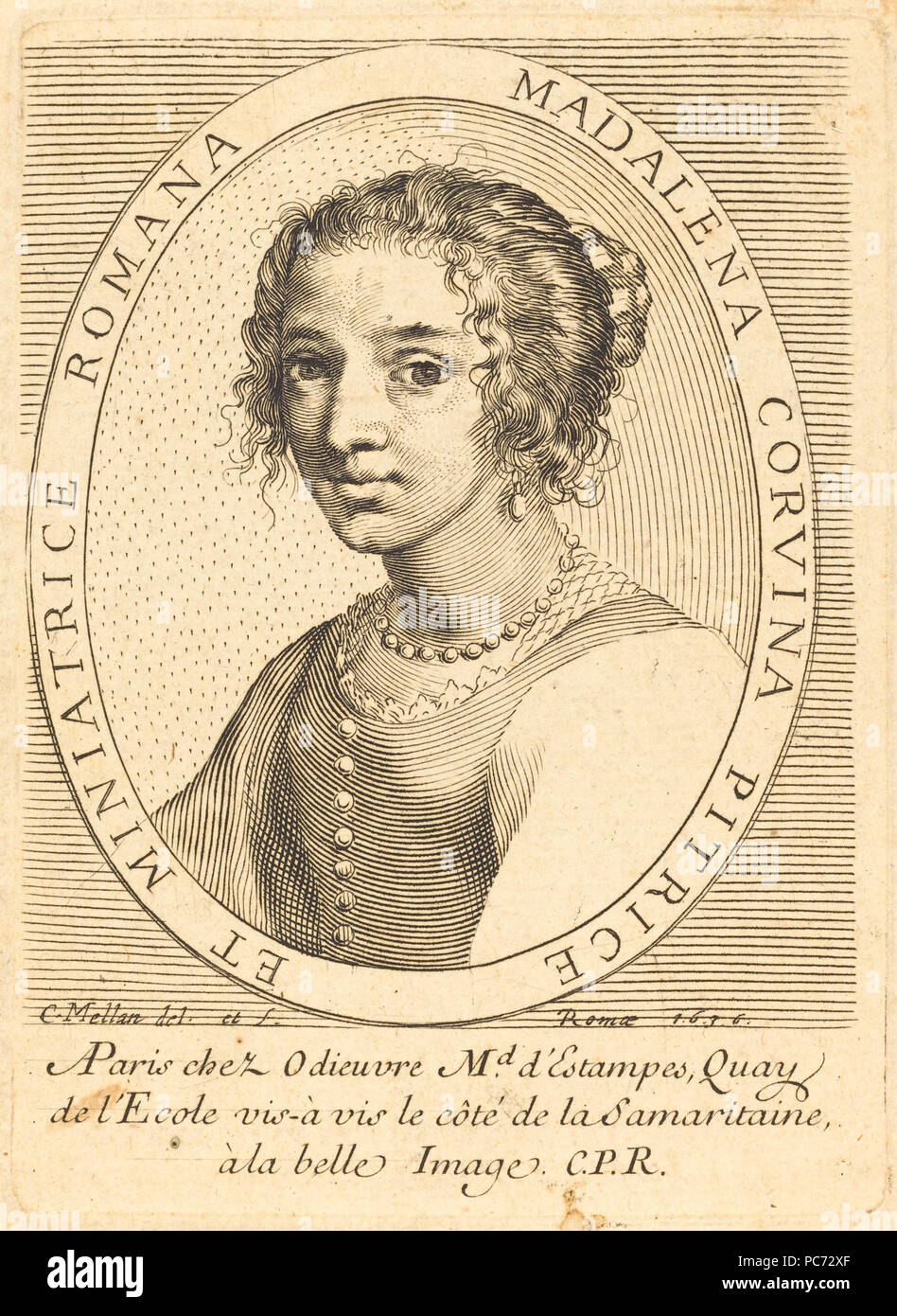 Imprimer ; gravure sur bois sur papier ; plate : 11,7 x 8,5 cm (4 5/8 x 3 3/8 in.) feuille : 12,8 x 9,9 cm (5 1/16 x 3 7/8 in.) ; 59 Corvina Maddalena Banque D'Images