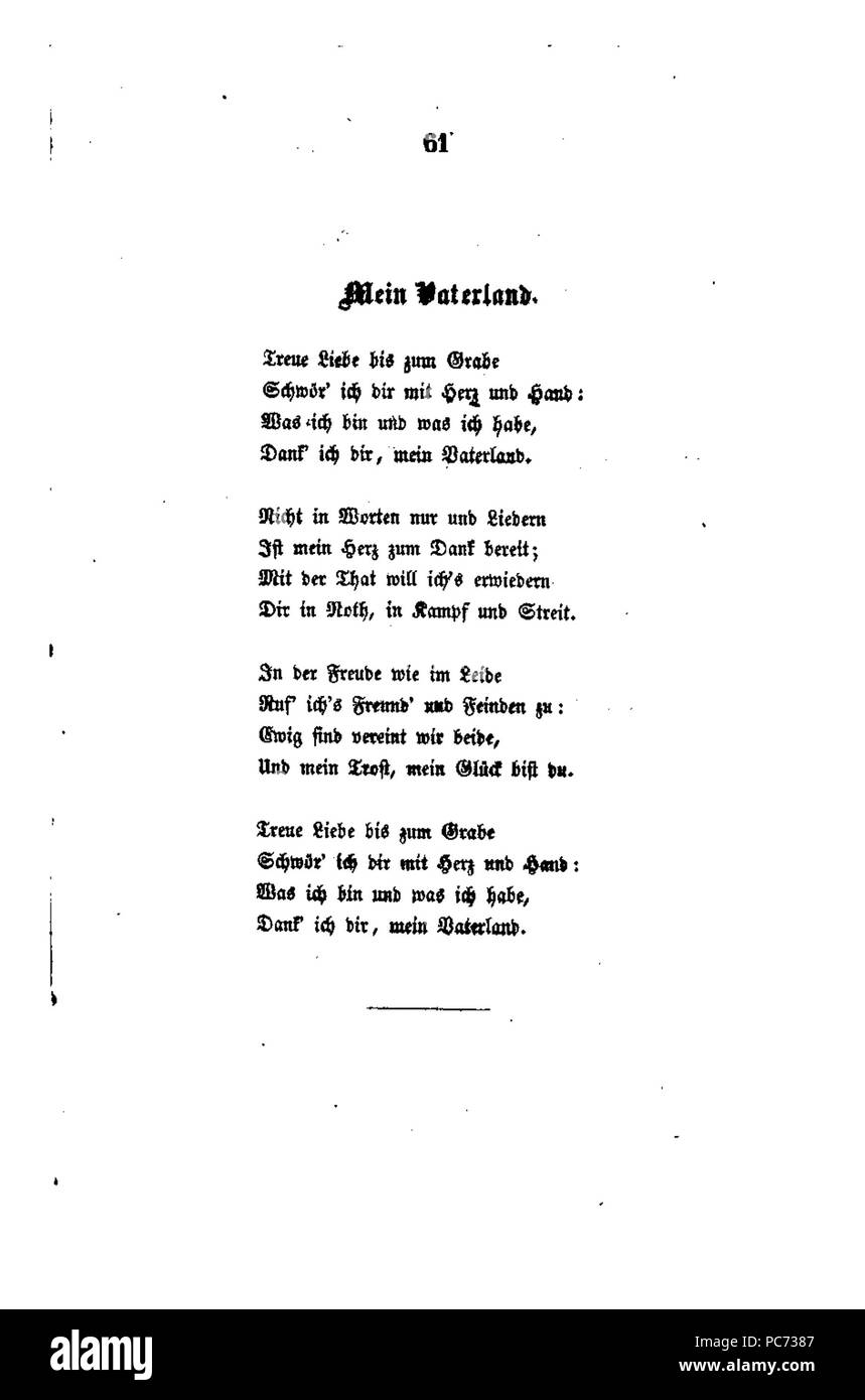 62 Mein Vaterland (Fallersleben) Banque D'Images