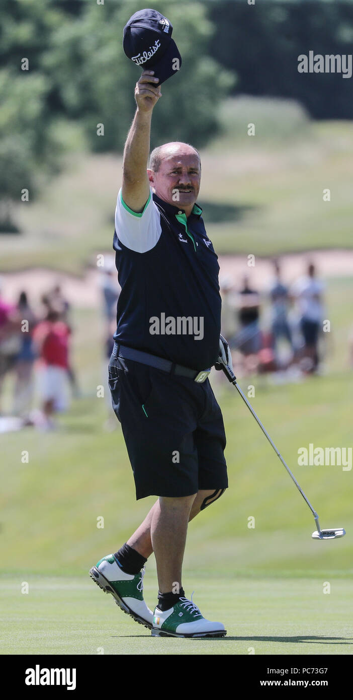 Golf de la Coupe Étoile de Celeb TV, la musique et le sport en compétition dans la célébrité à l'Cup 2018 Celtic Manor Golf Resort de Newport avec : Brendan O'Carroll Où : Newport, Royaume-Uni Quand : 30 Juin 2018 Crédit : John Rainford/WENN Banque D'Images