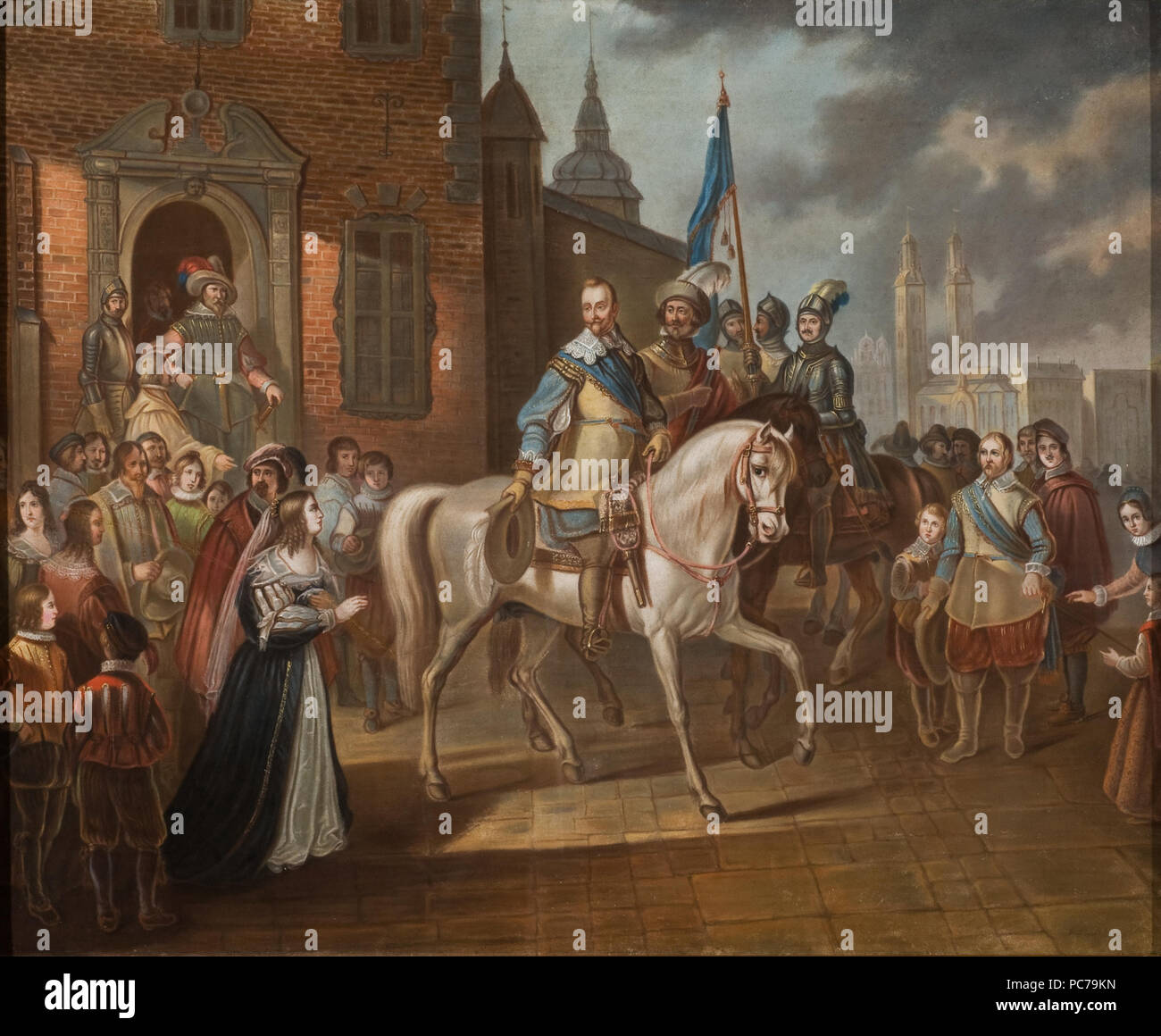 40 Gustave II Adolphe de Suède fait ses adieux à son épouse, Maria Eleonora j'Erfurt. Pehr (Lindhberg) - Nationalmuseum - 25598 Banque D'Images