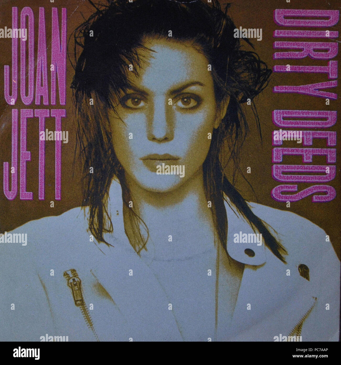 Joan Jett - couverture de l'album vinyle vintage Banque D'Images