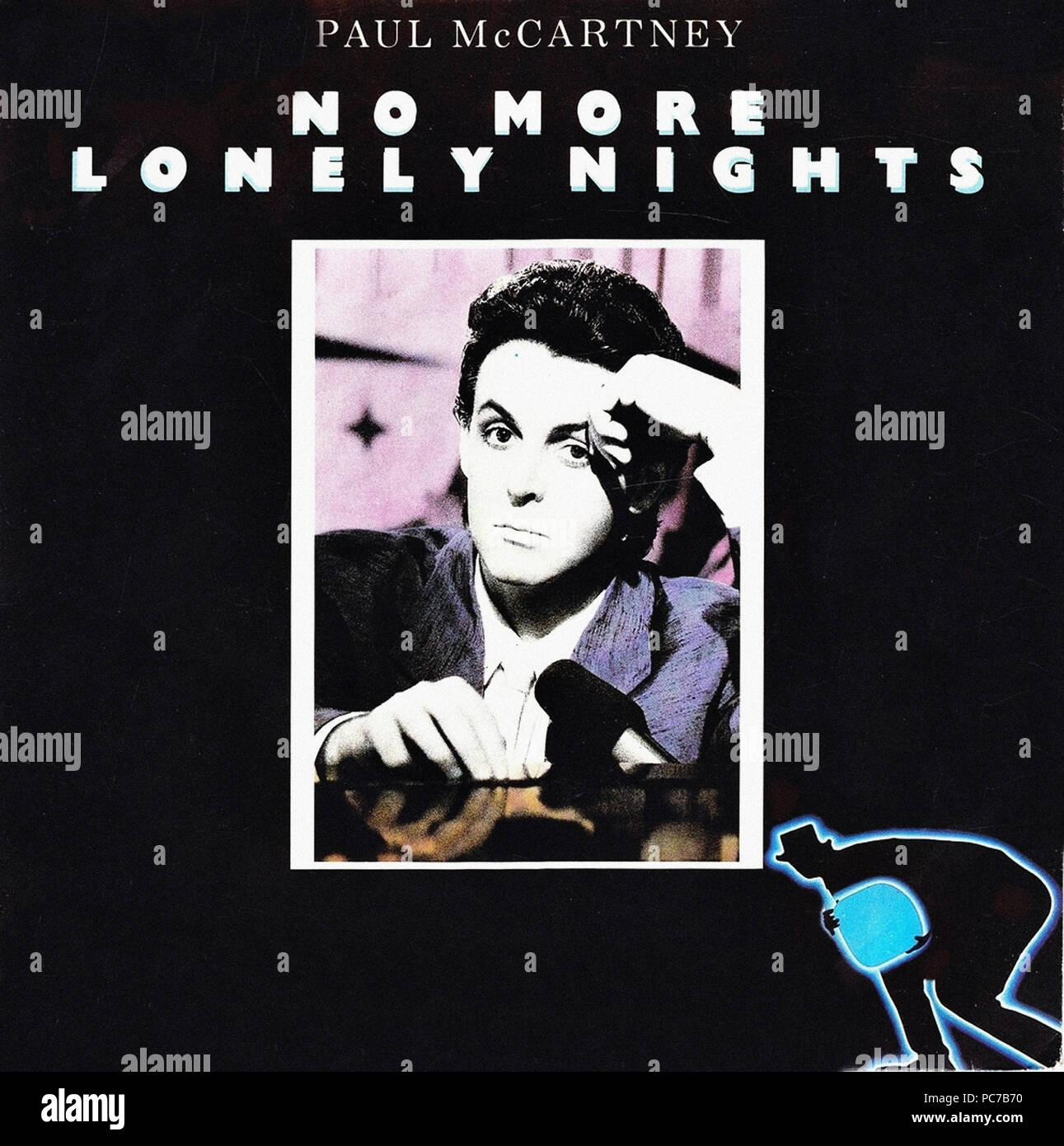 Paul McCartney - pas plus solitaires nuits 1984 - couverture de l'album vinyle vintage Banque D'Images