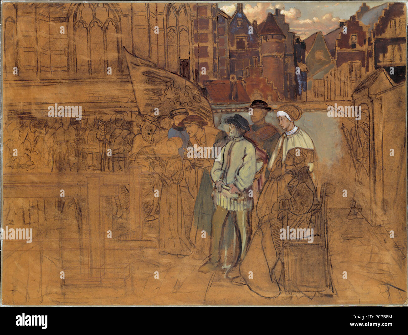 9 Tir à l'Fête à Anvers au 16ème siècle (Hendrik Leys) - Nationalmuseum - 18465 Banque D'Images