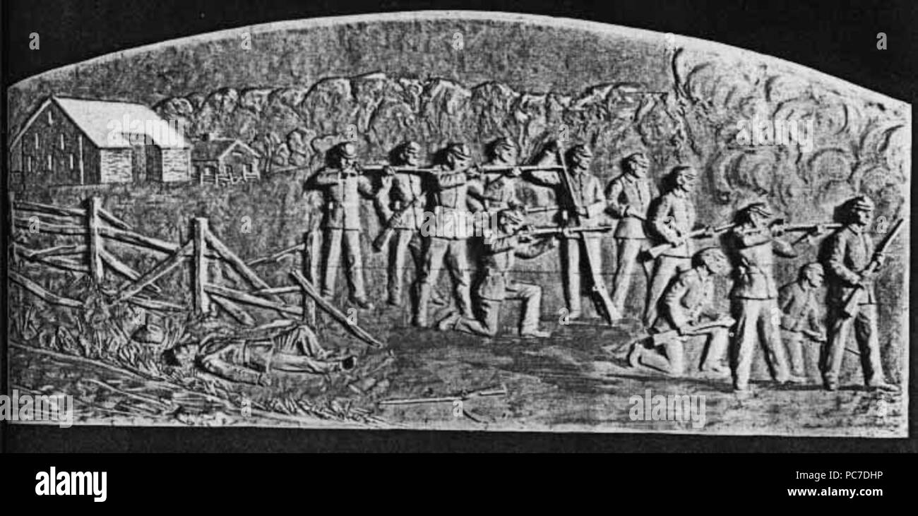 93 bas-relief de l'ouest du Monument de l'État de Pennsylvanie Gettysburg Banque D'Images