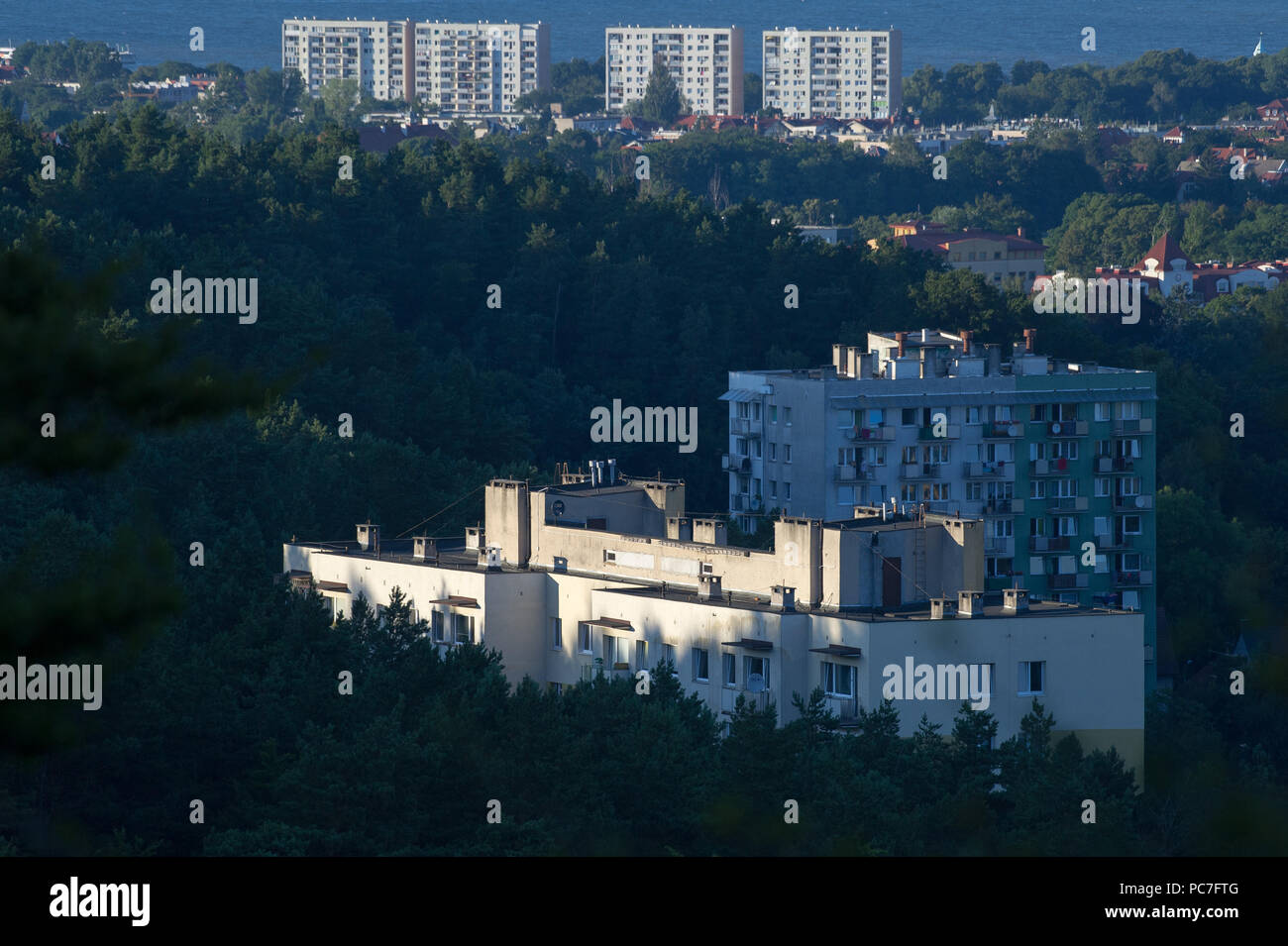 Les immeubles d'époque communiste à Gdansk, Pologne Zabianka. 24 juillet 2018 © Wojciech Strozyk / Alamy Stock Photo Banque D'Images