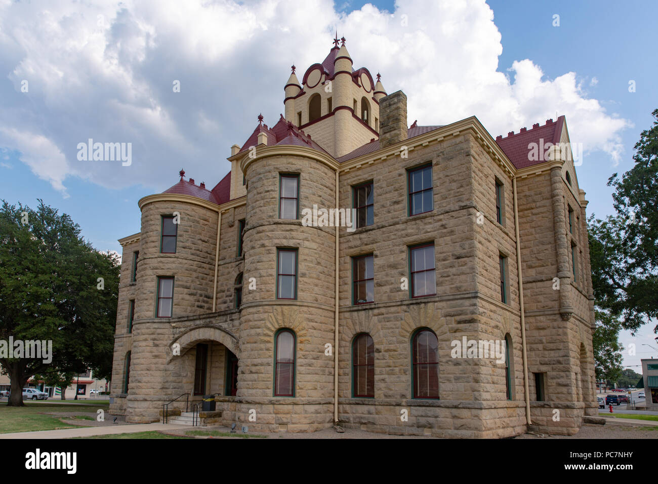 L'historique 1900 McCulloch County Courthouse dans Brady Texas construit en style néo-roman Banque D'Images