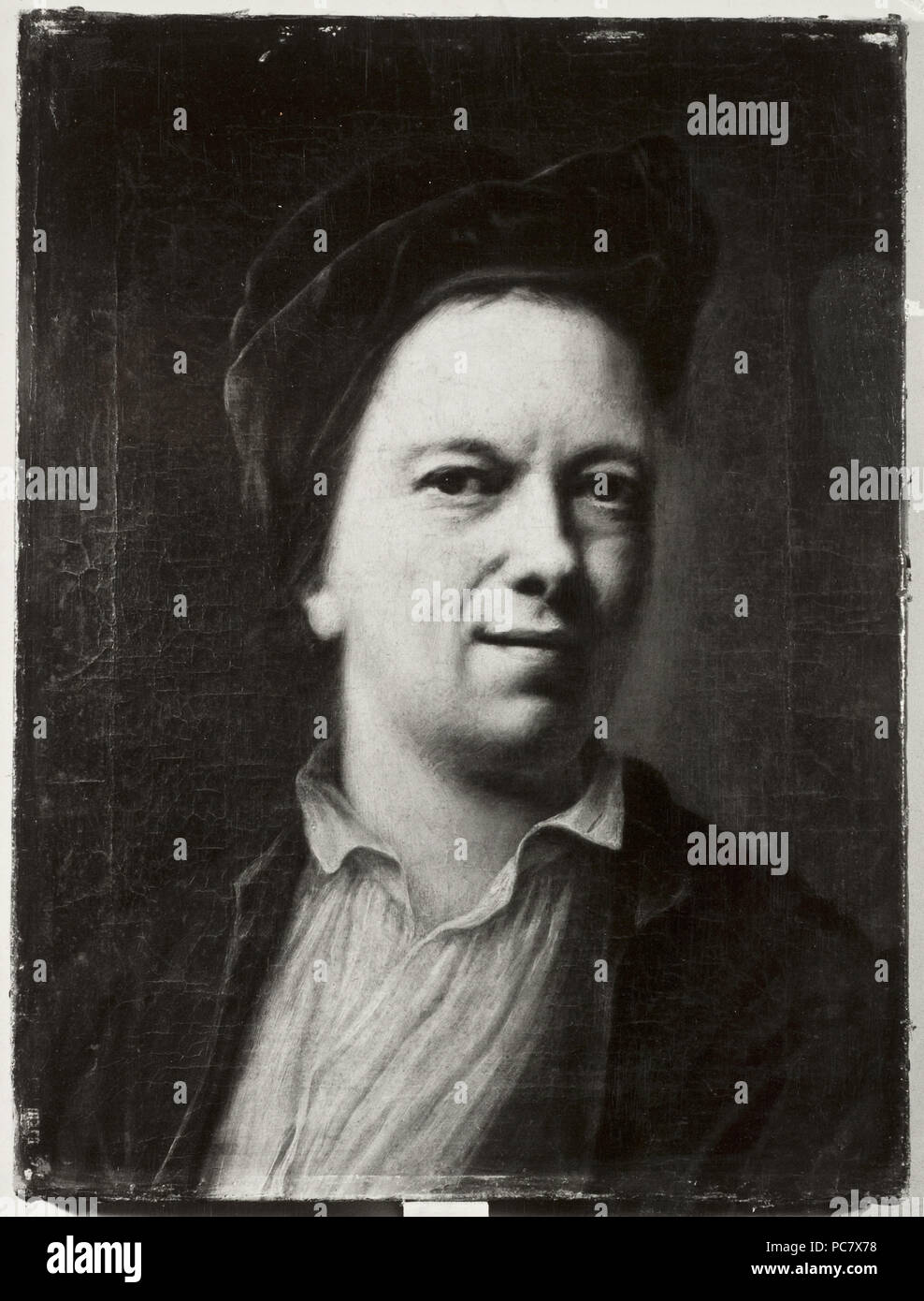 73 Portrait d'un homme, peut-être un auto-portrait (Balthasar Denner) - Nationalmuseum - 22278 Banque D'Images