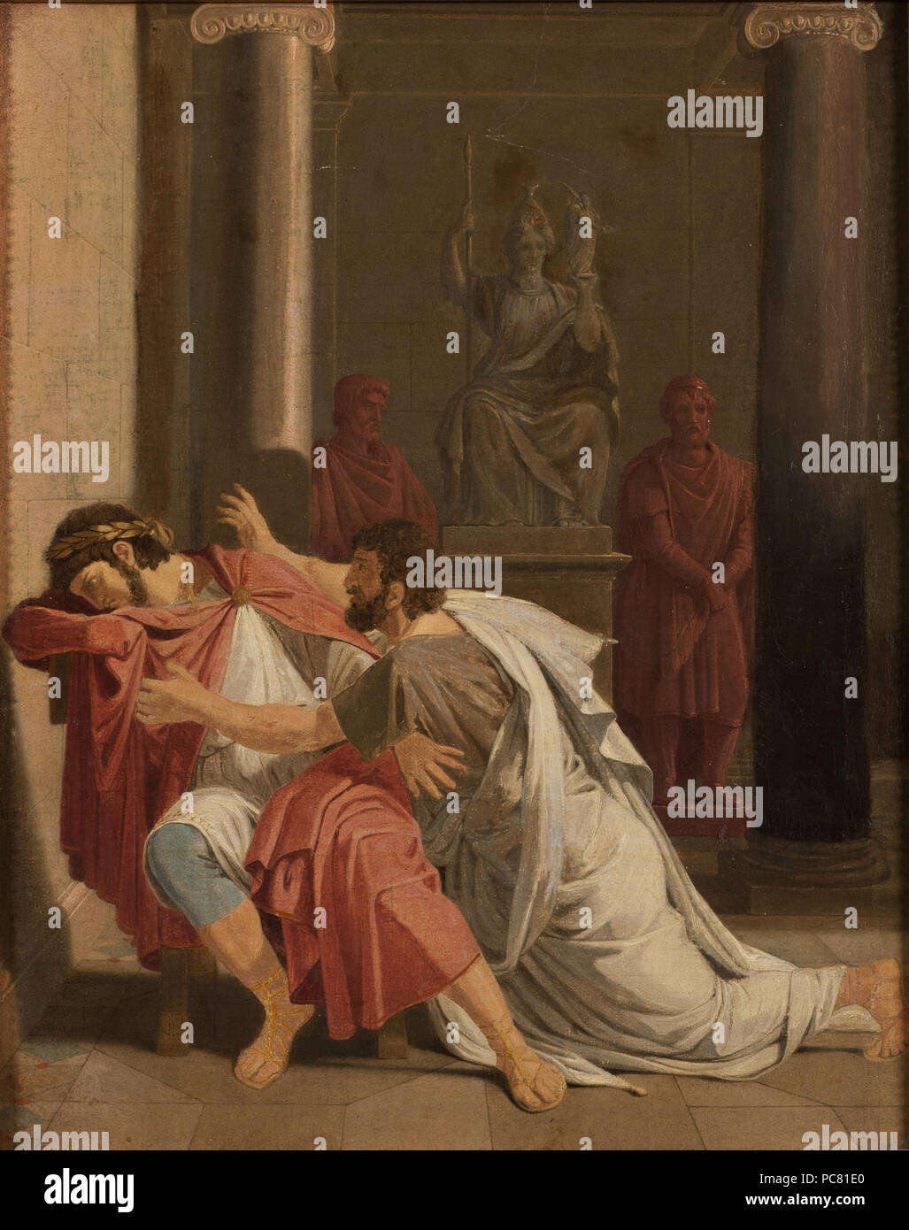 16 Burrhus, Nero's Tutor, se prosternant devant son souverain Seigneur (Otto Wallgren) - Nationalmuseum - 19020 Banque D'Images