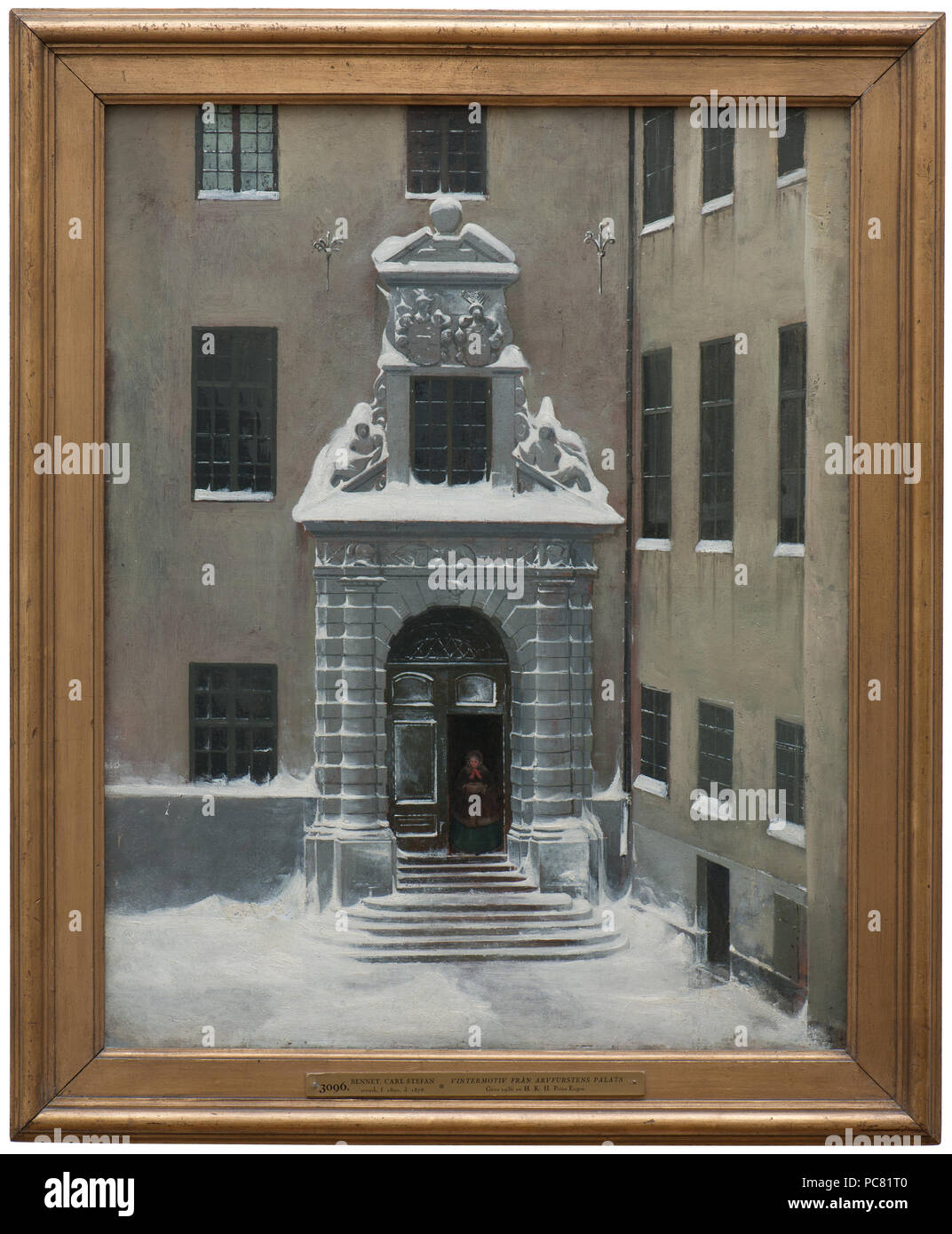 Scène d'hiver 94 du présent Foreign Office, Stockholm (Carl Stefan Bennett) - Nationalmuseum - 20150 Banque D'Images
