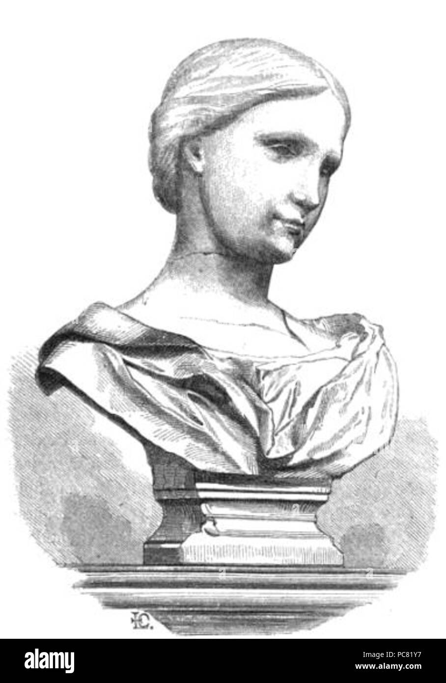 618 Tête de cire du musée Wicar (1857) Banque D'Images