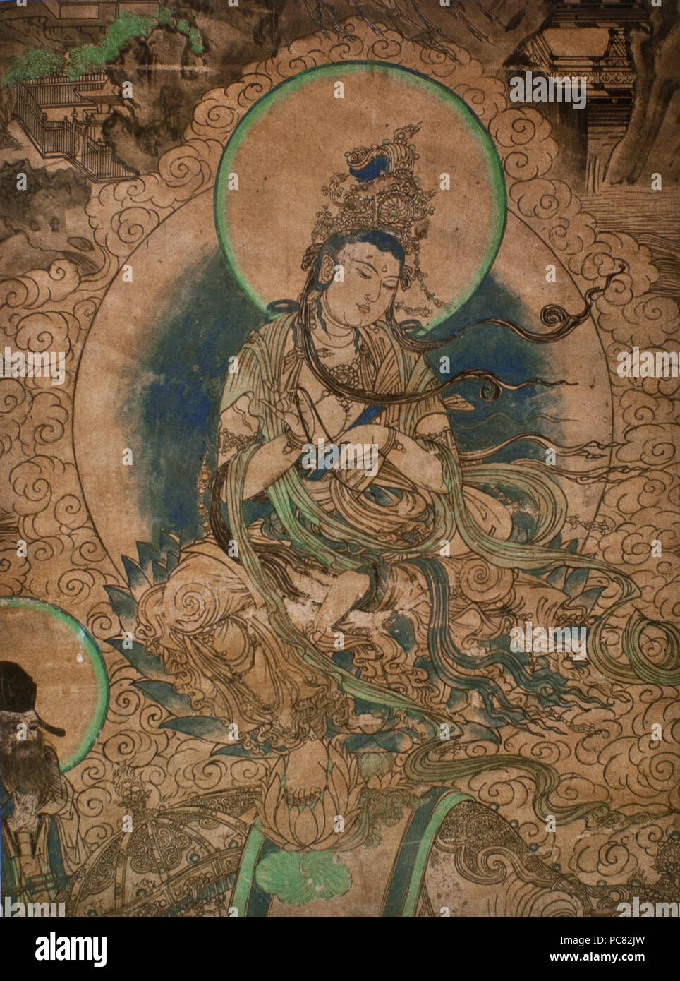 659 w 3 grotte Yulin wall Samantabhadra (Western Xia) Banque D'Images