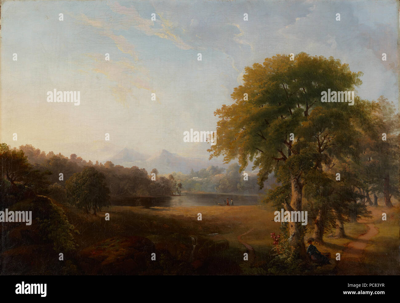 8 années 1850, Duncanson, Robert S., Sans titre (Paysage) Banque D'Images 8 années 1850, Duncanson, Robert S., Sans titre (Paysage) Banque D'Images