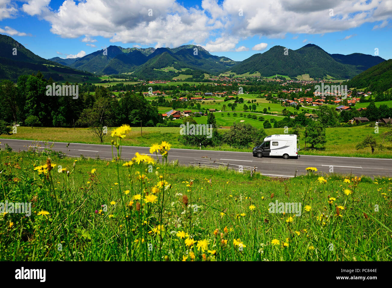 Motor home à Berchtesgaden, Berchtesgadener Land, Bavière, Allemagne Banque D'Images