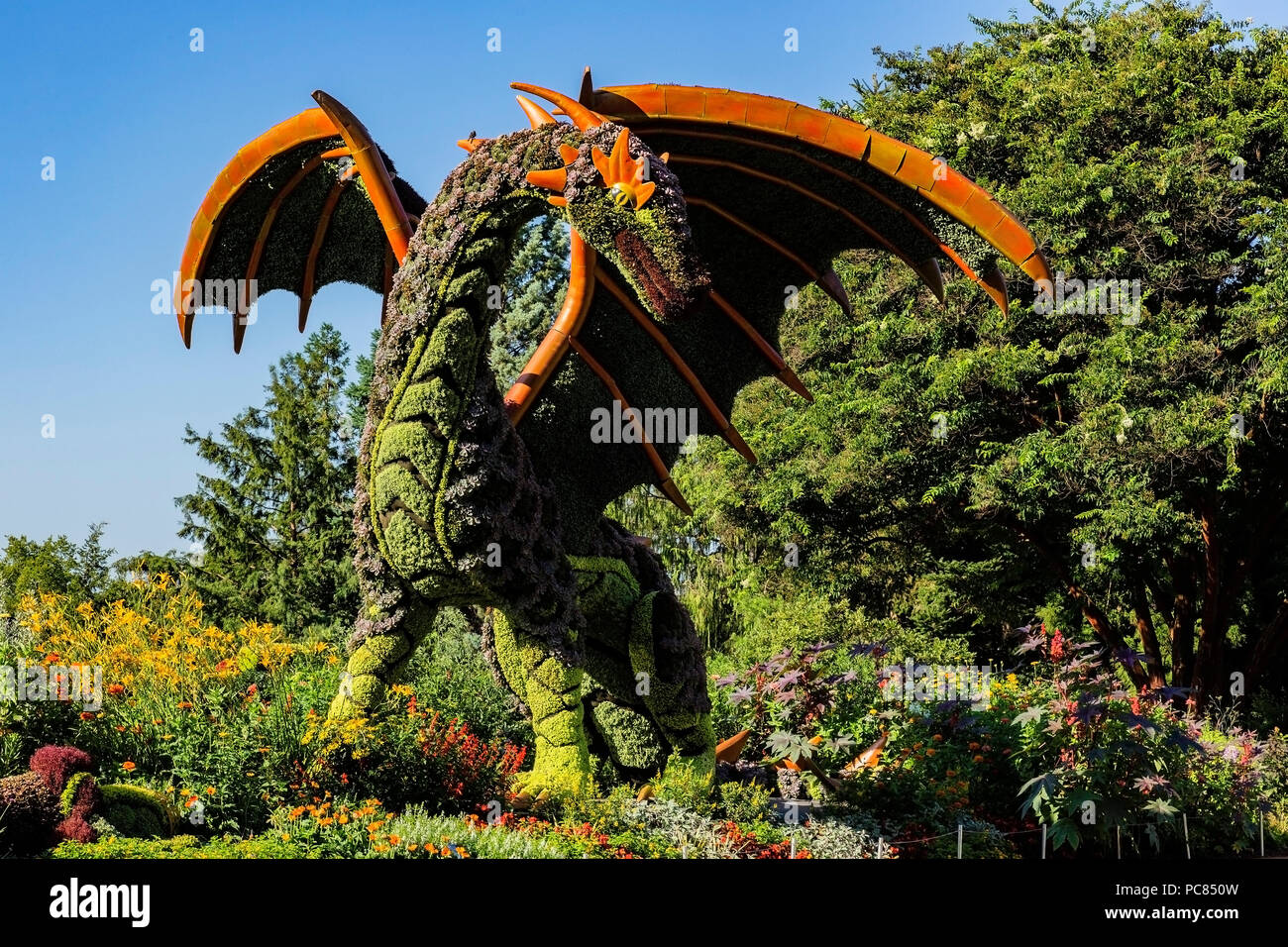 Dragon exposition au Jardin botanique d'Atlanta Banque D'Images