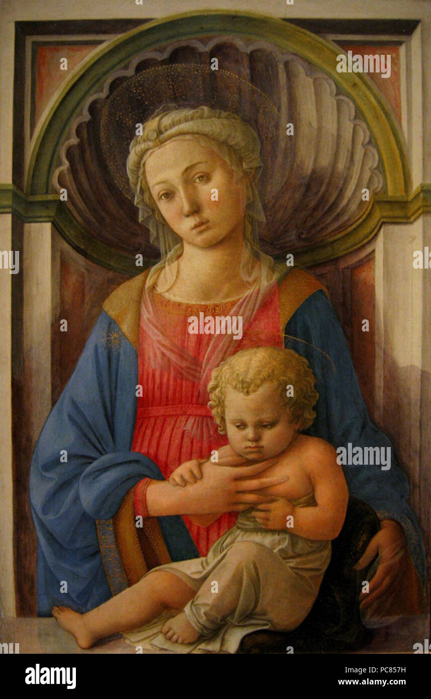 385 Vierge à l'enfant (Filippo Lippi) Banque D'Images