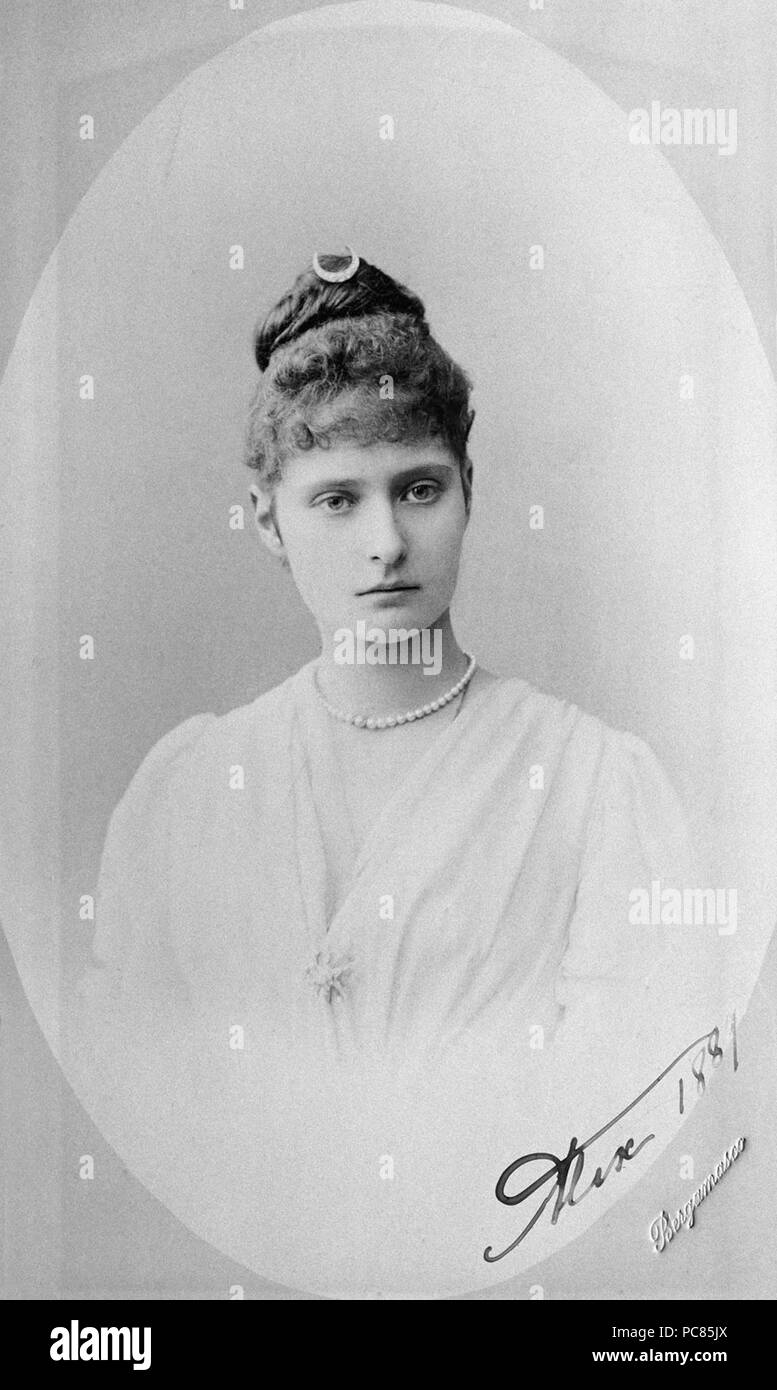 75 La princesse Alix de Hesse 1889 Banque D'Images