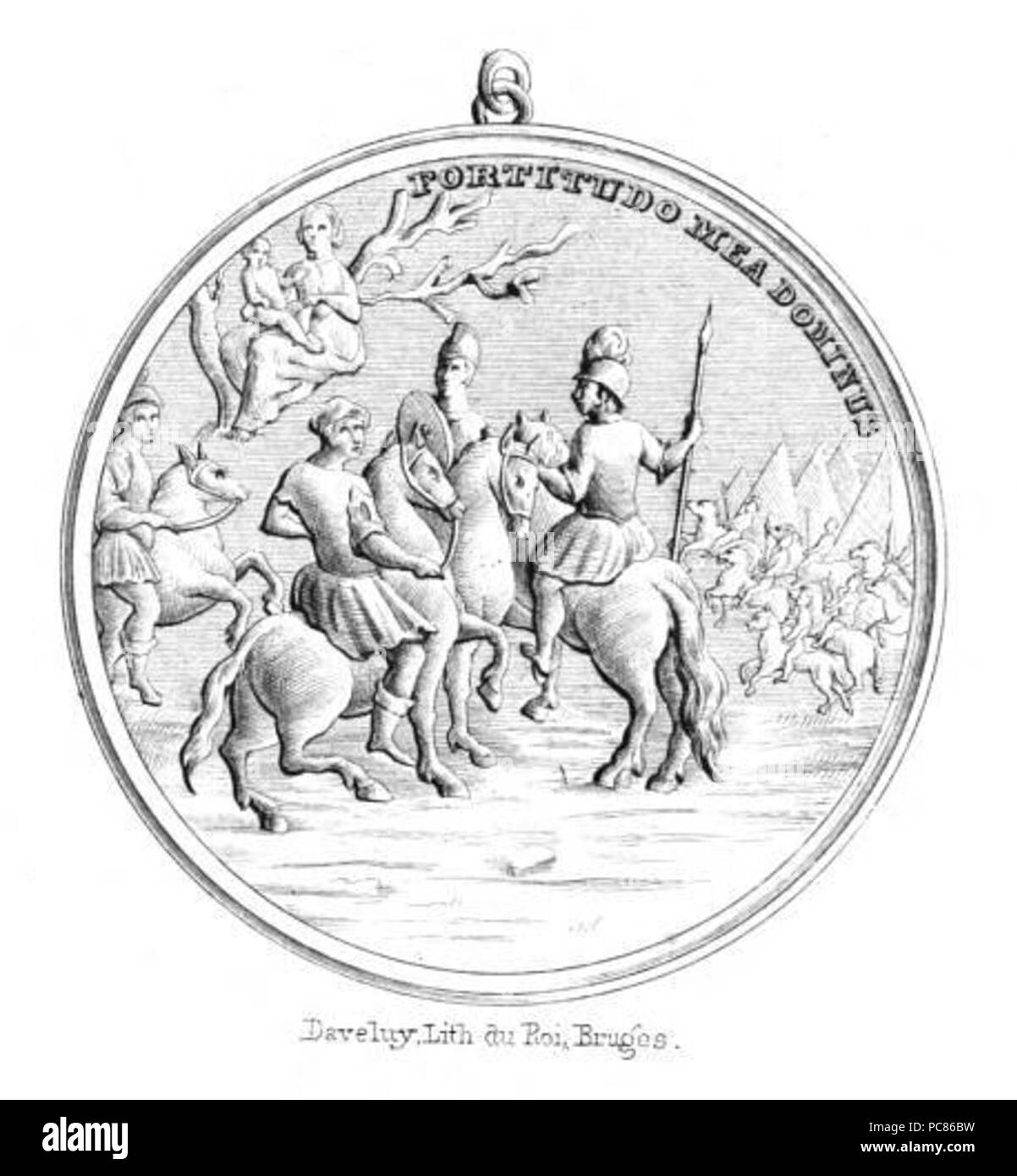 434 Médaille de la Confrérie Notre-Dame de l'arbre sec (face) Banque D'Images