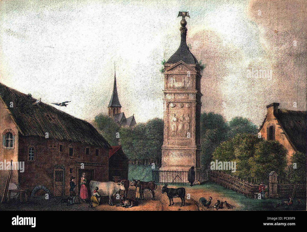 423 Monument d'Igel, près de Trèves - portrait Banque D'Images