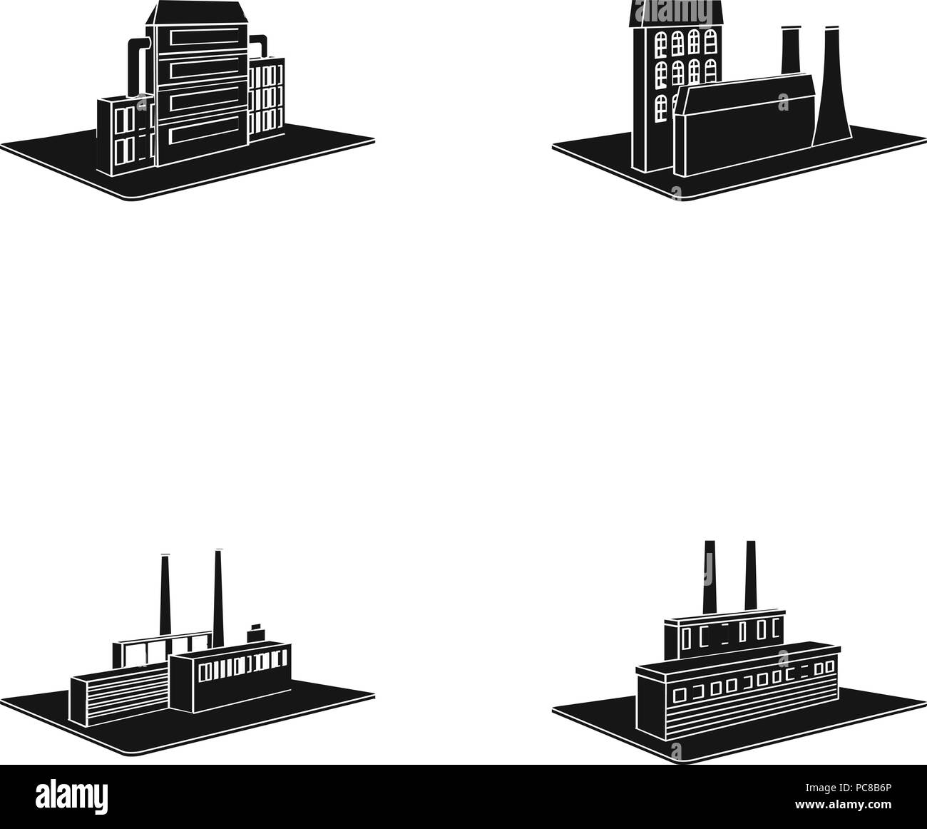 Blast,noir,des,entreprises,collection,chimie,entreprise,vous,complexe,enrichissement matériel,entreprise,entreprise,fourneau,illustration,industrie,isolé,logo,isométrique,manufacture,fabrication,de la métallurgie,locaux,plantes,production,réservoir,recyclage,set,magasin,structure,signe,tour,symbole,trompette,web,vecteur vecteurs vecteur , Illustration de Vecteur