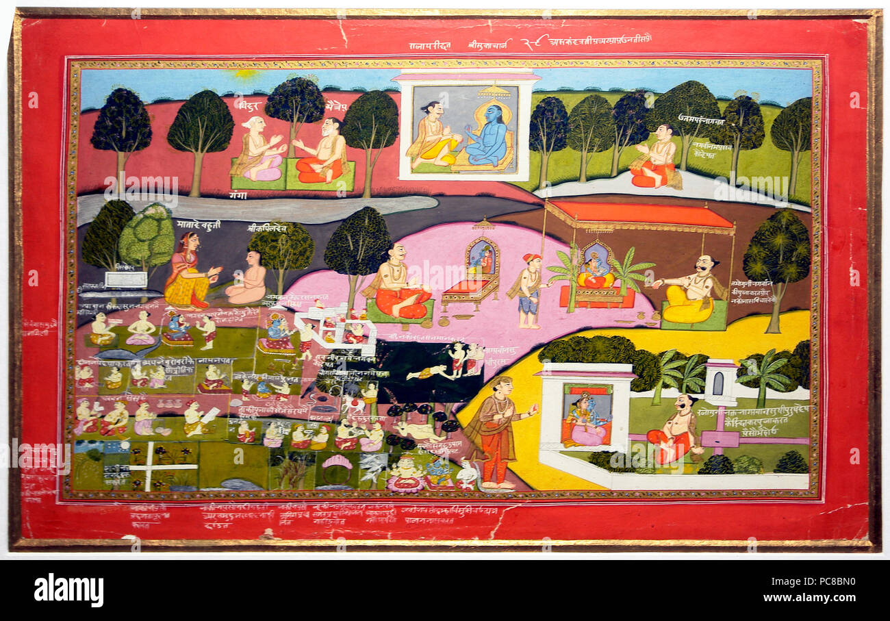 Sage 535 Sukdeva racontant l'histoire de Krishna Raja pour Parikshata, National Museum, New Delhi Banque D'Images