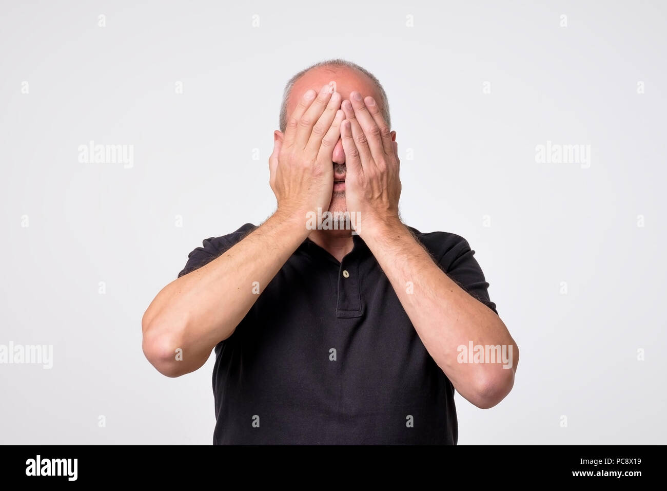 Close up d'un jeune homme a souligné Banque D'Images