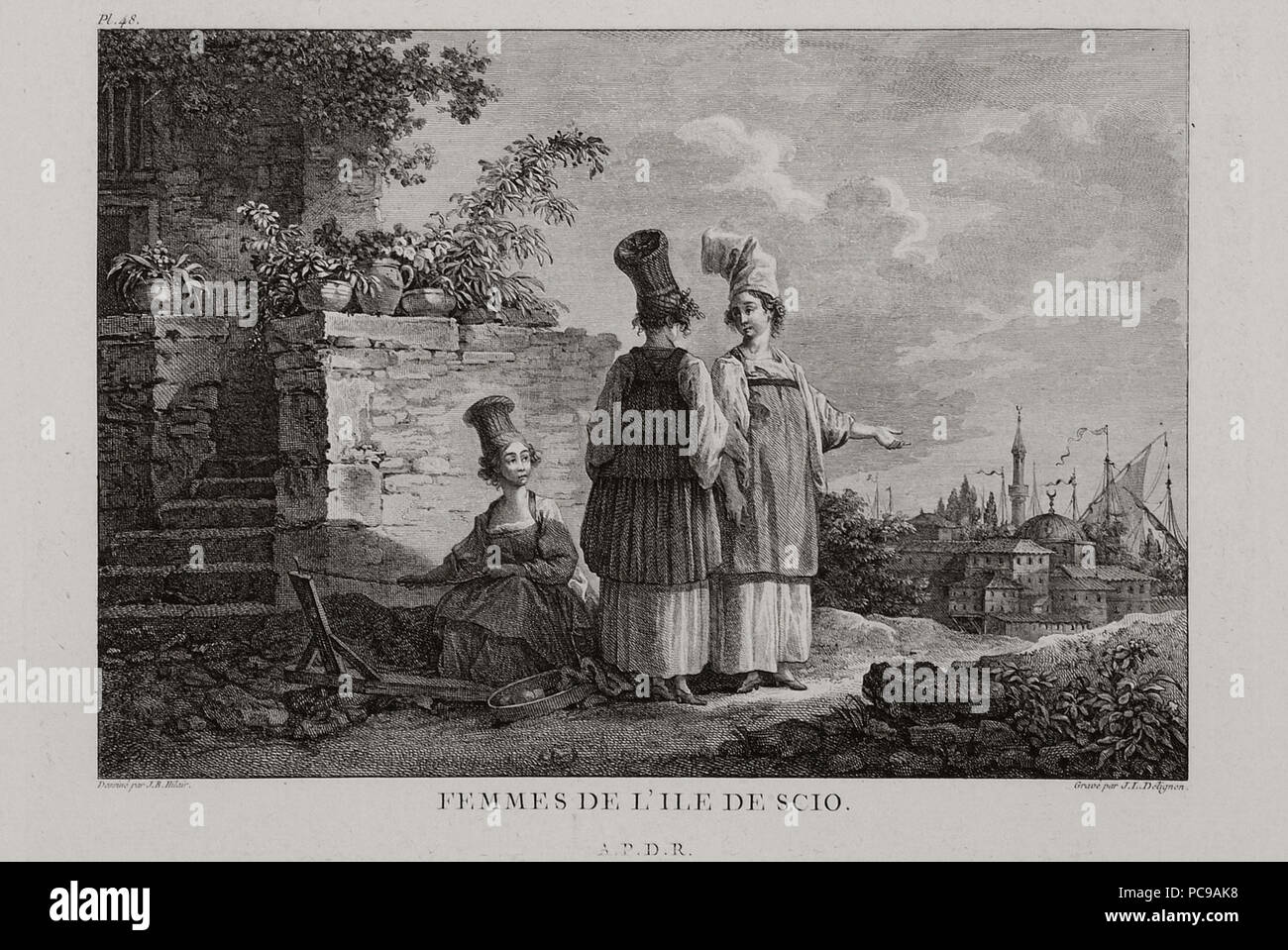 205 femmes de l'île de Scio - Choiseul-gouffier Gabriel Florent Auguste De - 1782 Banque D'Images