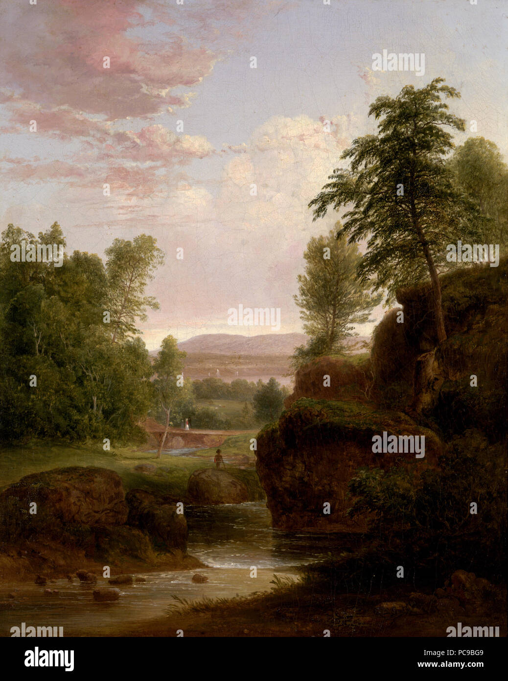7, 1839, Thomas Doughty, vue vers la Rivière Hudson Banque D'Images 7, 1839, Thomas Doughty, vue vers la Rivière Hudson Banque D'Images